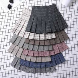 Urban Sexy Dresses Summer Skirt For Women 2023 Korean Style Clothes Preppy Girls Chic And Elegant Aesthetic Female A Line Mini Plaid Pleated Skirt 2443