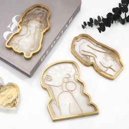 Decorative Figurines Crafts Female Model Jewellery Making Tools Dish Plate Home Decorations Silicone Mould Tray Mould Girl Body Abstract