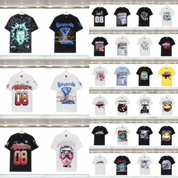 2024 Spring/Summer HELLSTAR Hell Star INS Same Big Pure Cotton Trendy Brand Loose Short sleeved T-shirt for Men