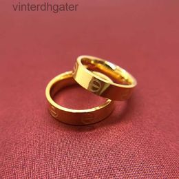 Top Quality 1to1 Original Women Designer Imitation Womens Wide Edition Carter Diamond Wedding Couple Gold Fashion Versatile Designer Ring