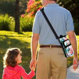 Water Bottle Carrier Bag Adjustable Shoulder Hand Strap 2 Pocket Sling Sleeve Sports Water Bottle Accessories for Hiking Travel