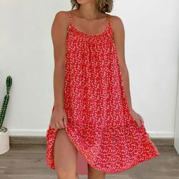 Casual Dresses Printed A-line Dress Backless Tropical Floral Print Vacation For Women Knee Length Beach Plus Size