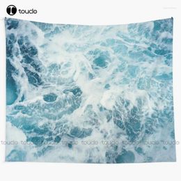 Tapestries Sea Waves In The Ocean Tapestry Gaming Wall Hanging For Living Room Bedroom Dorm Home Decor Covering