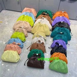 Pouch Cloth Bags BottegvVenet Trusted Luxury Bag Leather Woven Cloud Bun Soft Skin Dumpling Bun 2024 New Korean Edition Womens Bag Trendy One S have logo HBE62X