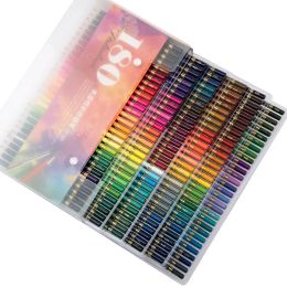 Pencils 180 Coloured Pencils 2B Oil Water Colourful Pencil for Professional Painting Drawing Stationery Rainbow Wooden Colour Pen Supplies