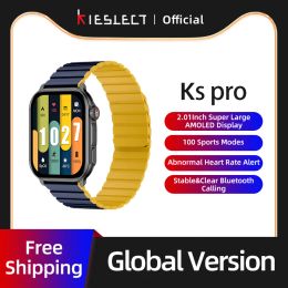 Kieslect Ks Pro Smartwatch 2.01 Inch AMOLED HD Display Bluetooth Calling Heart Rate Monitoring Sports Smart Watch for Men Women