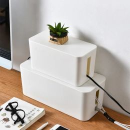 Cable Storage Box Power Board Wire Management Socket Strip Wire Case Dust Charger Socket Organiser Network Bin Charger