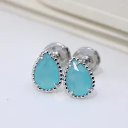 Stud Earrings Fashion S925 Sterling Silver Luxury Top Quality Mini Water Drop Wedding Party Classic Jewellery
