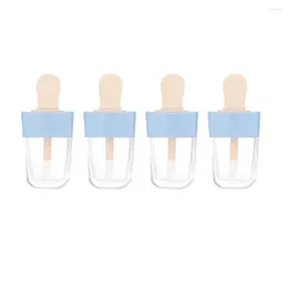 Storage Bottles 5 Pieces 8ML Empty Lip Gloss Tube Ice Cream Style Lipstick Bottle Refillable Cosmetic Makeup Sample Container