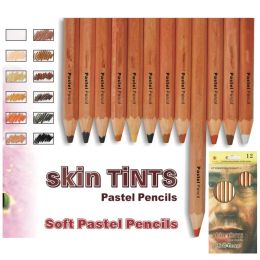 Pencils 12Pcs Wood Pastel Pencil Set ,Basis Skin tints Pastel Color Pencil ,soft sketch art pastel pencil School Office art supplies