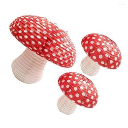 Candle Holders Mushroom Paper Lantern Theme Party 3D Hanging Light Ornament Shape Lanterns Decor Scene Christmas Ornaments