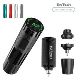 Machine Ez Evotech Wireless Battery Tattoo Pen Hine with Power Supply Intelligent Customised Motor Smarter Powerful & Fast Colouring