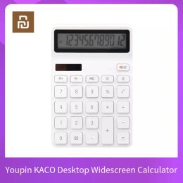 Control Youpin KACO LEMO Desktop Calculator photoelectric dual drive 12 number display automatic shutdown calculator for office finance