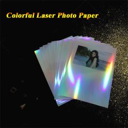 Lifestyle A4 Adhesive Seven Color Laser Photo Paper Inkjet Printing Colorful Reflective Photographic Paper Sier Printing Film