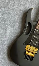 Top Quality workmanship IB GUITAR CUSTOM BLACK Ebony body Electric Guitar FAST SHIPPING IN STOCK cp95