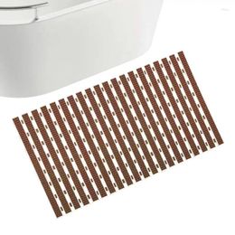 Bath Mats Bathroom Anti Slip Mat Machine Washable Soft Shower Pad Durable Drainage Holes With Suction Cups Accessories