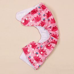 HappyFlute 3-15kg Baby Reusable Diapers Washable Cute Print Waterproof Suede Cloth Baby Cloth Diaper