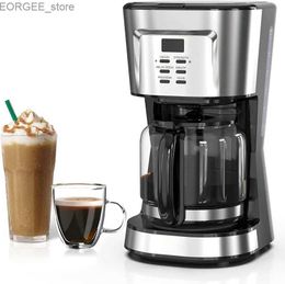 Coffee Makers 12-Cup Coffee Maker Drip Coffee Maker with Programmable Timer Brew Strength Control Coffee Pot Permanent Philtre Y240403