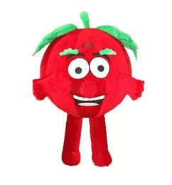 2024 Red Apple Mascot Costume Halloween Christmas Fancy Party Cartoon Character Outfit Suit Adult Women Men Dress Carnival Unisex Adults