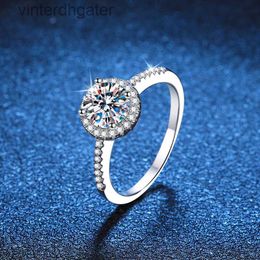 Top Quality 1to1 Original Women Designer 925 Sterling Silver Plated Diamond Refers to the Round Wrapped Full Original Designer Logo Engrave Ring