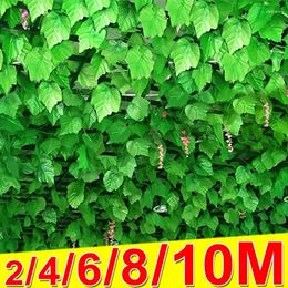 Decorative Flowers 2/10M Artificial Ivy Garlands Greenery Rattan Creeper Green Leaf Vine DIY Hanging Plants Foliage Fake Leaves Home Decor