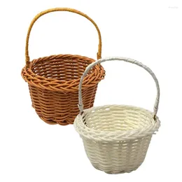 Party Decoration Flower Girl Baskets For Weddings Wedding DIY Candy Gift Organiser Decorative Basket Flowers Storage