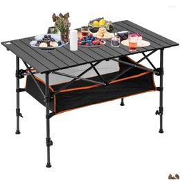 Camp Furniture Dining Table Cam Supplies Picnic Desk Chair Pliante Outdoor Tables Tourist Drop Delivery Sports Outdoors Camping Hiking Otak6