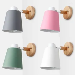 Wall Lamps Lamp Macaron Simple Iron Decor Sconces For Bedroom Bedside Study Entryway Aisle Nordic Home Indoor Decorative Lights