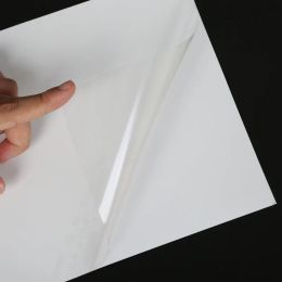 10 Sheets 100% Transparent Vinyl Sticker Paper Matte A4 Label Sticker for Inkjet Printer Waterproof Glossy Gold Adhesive Paper