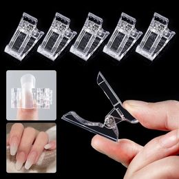 Transparente Acrylnagelclip 5pcs bauen schnell Tipps Klammern Fingernnagelgel Polnische Verlängerung UV Lampen Maniküre Kunstwerkzeuge