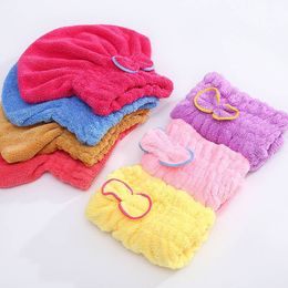 Microfiber Quick Hair Drying Bath Spa Bowknot Wrap Towel Hat Cap for Bath Bathroom Accessories Shower Cap for Women Hair Cap