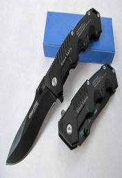 PromotionHigh Quality Cold Steel HY217 Pocket Knife Folding Black Blade Knife 20cm Camping Knives Steel Handle5602919