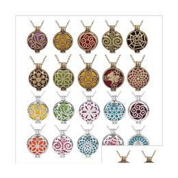 Pendant Necklaces Aromatherapy Per Diffuser Essential Oil Locket Antique Sier/Bronze Censer Jewelry Cage Drop Delivery Pendants Dhesu