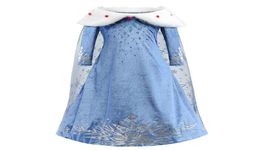 Girls Cosplay Dresses Queen Snowflake Cloak Dress Up Stage Performance Kids Clothes Snow Christmas Party Show Dress 310T 076828427