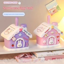 New Cute Snowy House Money Storage Can Ins High Beauty Toys Small House Creativity Can Store Large Capacity Christmas Gifts