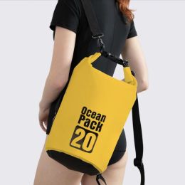 Bags 2l30l Bucket Outdoors Waterproof Backpack Bag Portable Rafting Diving Dry Bag Sack Pvc Swimming Bags for River Trekking