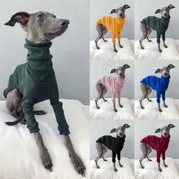 Dog Apparel Clothes Spring Autumn High Collar Two-legged Pet Greyhound Whippet Turtleneck Pajamas Warm Coat S-5XL Supplies