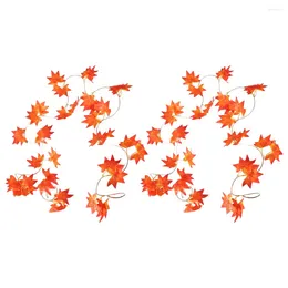 Decorative Flowers 2.4M Autumn Artificial Garland Fall Decoration Ornament Hanging Plant Leaves Wedding Party Garlands Special