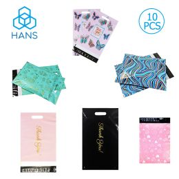 Envelopes Designer Poly Mailers 26x33cm 10PCS Sample Variety Pack Butterfly/Ribbon/Fairy Printed Self Sealing Shipping Poly Envelopes Bag