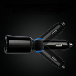 Car Cigarette Lighter USB Splitter Plug Converter For Cigarette Digital Display Voltmeter Fast Charging Mobile Phones Adapter