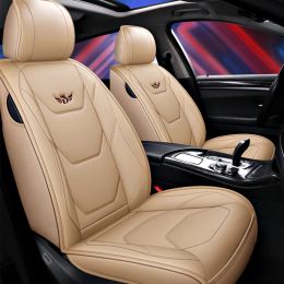 Black Leather Car Seat Covers For VW Volkswagen Polo 9N Touareg 2005 Amarok Caddy Passat Tiguan Golf T-ROC Jetta Accessories