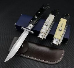 Classical Tactical Folding Knife 10 Inch Italian Godfather Mafia Stiletto Automatic Horizontal Knives 440c Blade Survival Outdoor 4778289