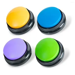Dog Apparel Recordable Buttons For Communication Pet Training Buzzer Talking Button Set Funny Gift 4PCS