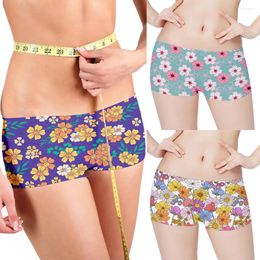 Women's Panties Sexy Pink Flower Ladies Shorts Fashion Sweet Summer Beach Sports Swimming Trunks Harajuku Kawaii Safety Pants Inside The