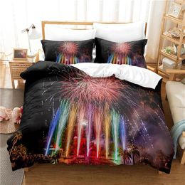 Bedding Sets Fireworks Set For Bedroom Soft Bedspreads Bed Home Comefortable Duvet Cover Quilt And Pillowcase