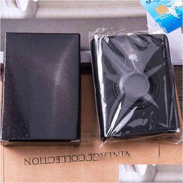 Money Clips Real Leather Rfid Blocking Card Holder Men Wallets Bag 2022 Small Slim Mini For Airtag Air Tag J220809272E Drop Delivery J Otbwu