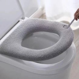 Toilet Seat Covers Cover Cushion Winter Warmer Mat Universal Washable Cashmere Bathroom Accessories