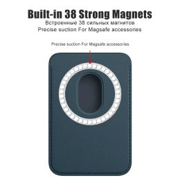 For Magsafe Leather Magnetic Wallet Case For iPhone 14 12 15 13 Pro Max Magnetic Card Bag Cover Samsung S23 S22 Ultra Accessory