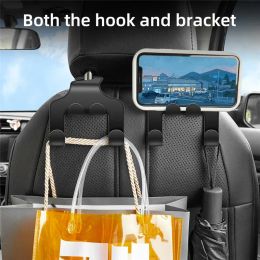 Car Back Seat Hook Hanging Storage Mobile Phone Holder Stand Lazy Rear Seat Phone Headrest Bracket For iPhone Samsung All Phones
