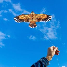 Line Large Eagle Flying Bird 1.1m Eagle Kite With 30 Metre Kites Kite ChildrenFamily Trips Garden Outdoor Sports DIY Toy Gift